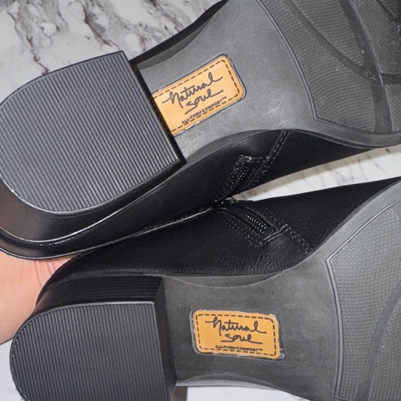 Natural Soul women’s Black Ankle Booties size 8.5 - Picture 14 of 14